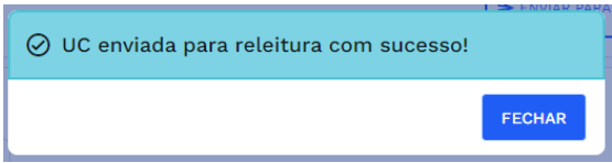 Caixa de diálogo de sucesso