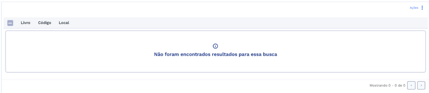 Livros não encontrados