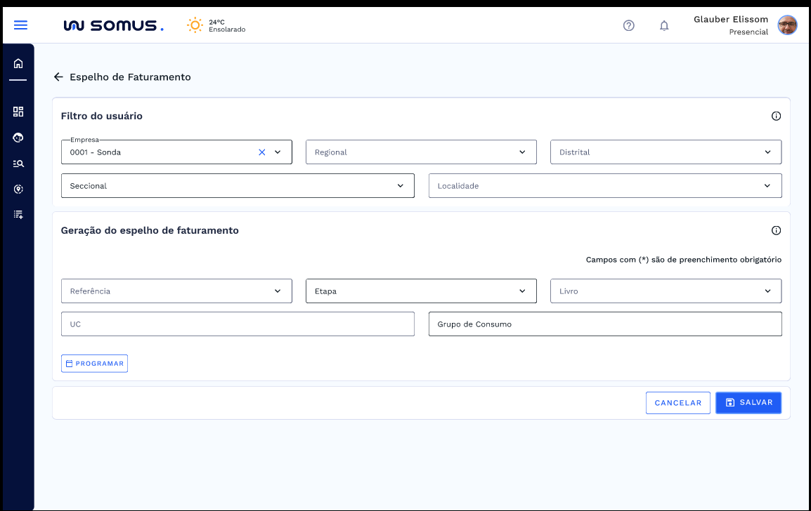 Estrutura do Geração de Espelho de Faturamento