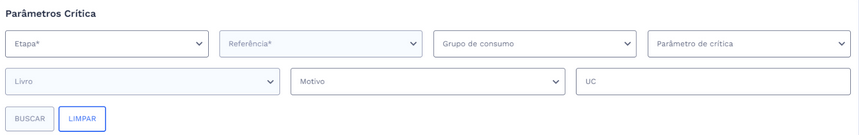 Parâmetros Crítica