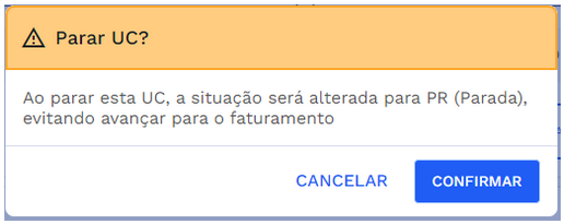 Janela de confirmação