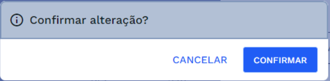 Janela para confirmação do cadastro de novo calendário