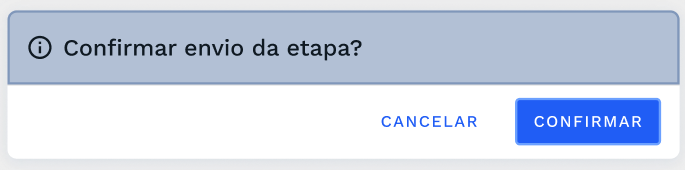 Janela para confirmação do envio de carga de leitura