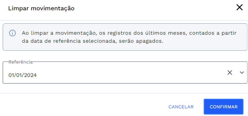 Limpar movimentação